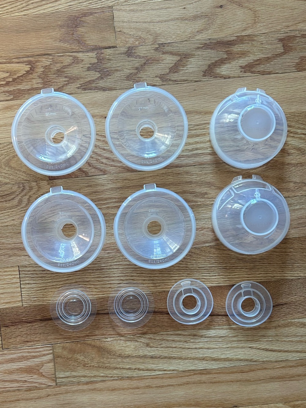 Lansinoh Replacement Cups for Wearable Pump 8 oz Cups Multiple Flange Sizes